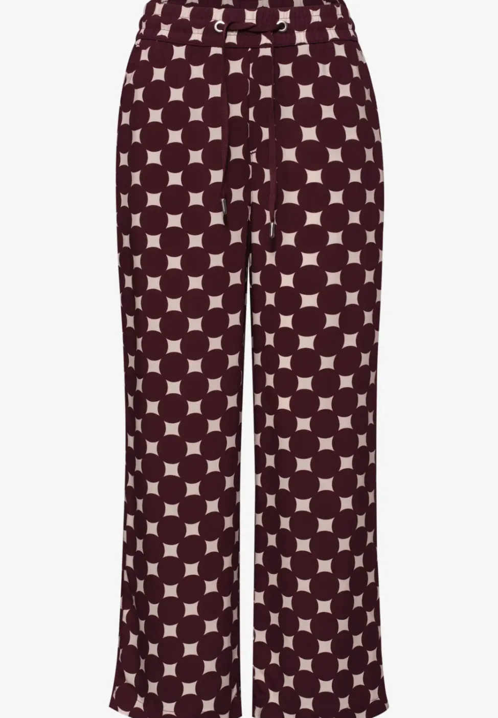 High Waist broek met Wide Legs en print