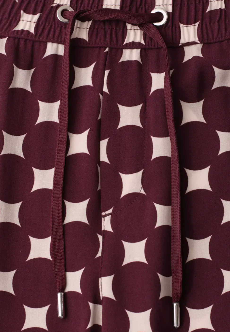 High Waist broek met Wide Legs en print