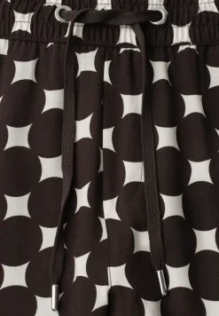 High Waist broek met Wide Legs en print