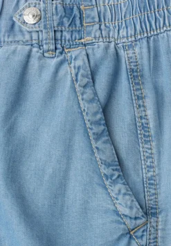 High Waist broek met Wide Legs en knoopdetails
