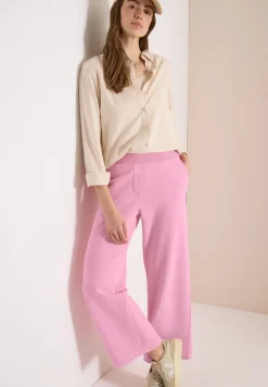 High Waist broek met wijde pijpen in Loose Fit