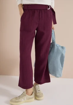 High Waist broek met wijde pijpen in Loose Fit
