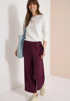High Waist broek met wijde pijpen in Loose Fit