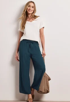 High Waist broek met wijde pijpen in Loose Fit