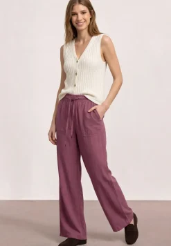 High Waist broek met wijde pijpen in Loose Fit