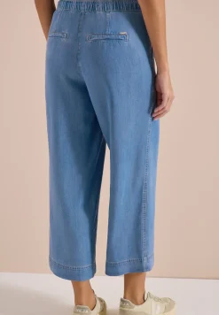 High Waist broek met wijde pijpen in Loose Fit
