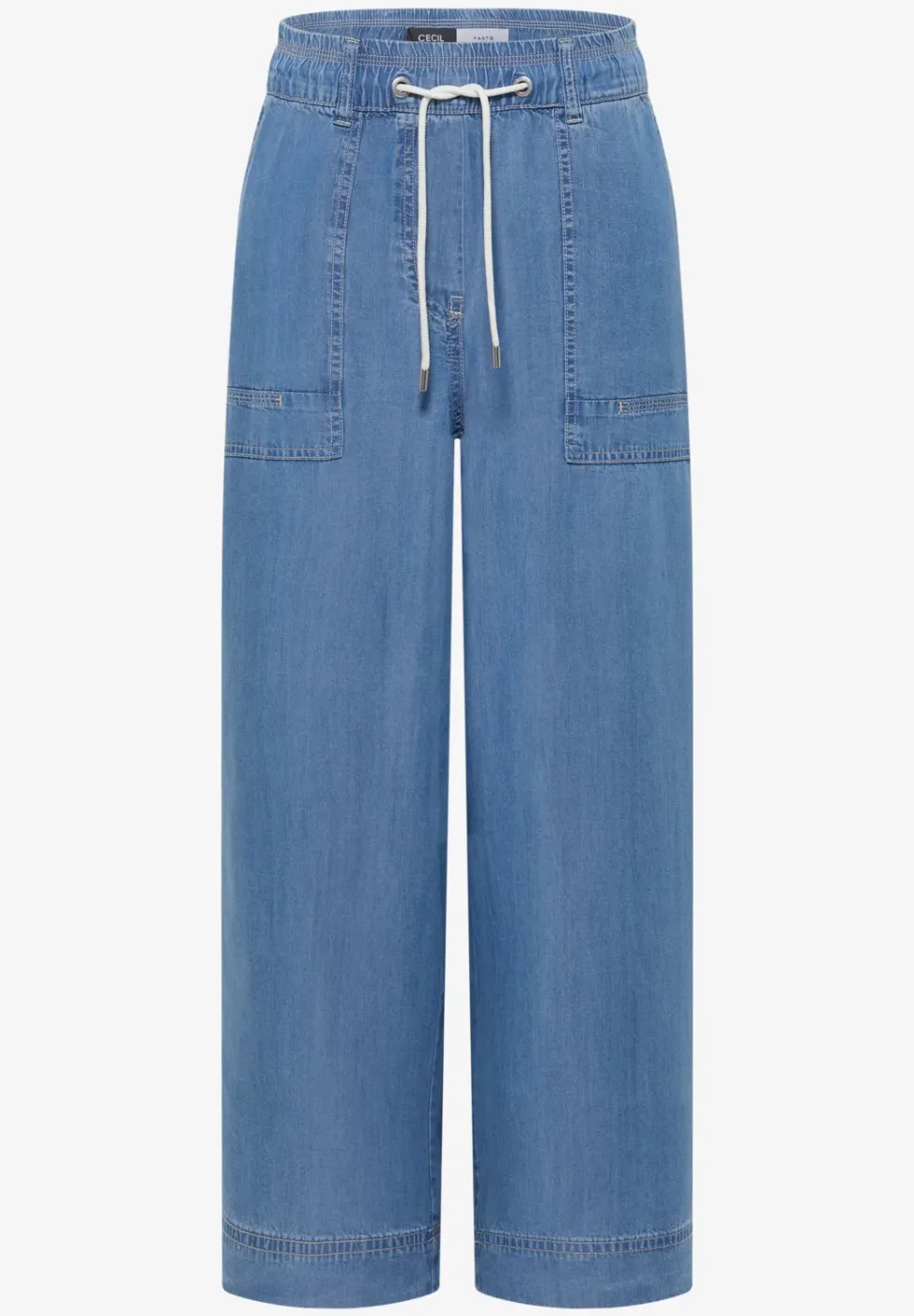 High Waist broek met wijde pijpen in Loose Fit