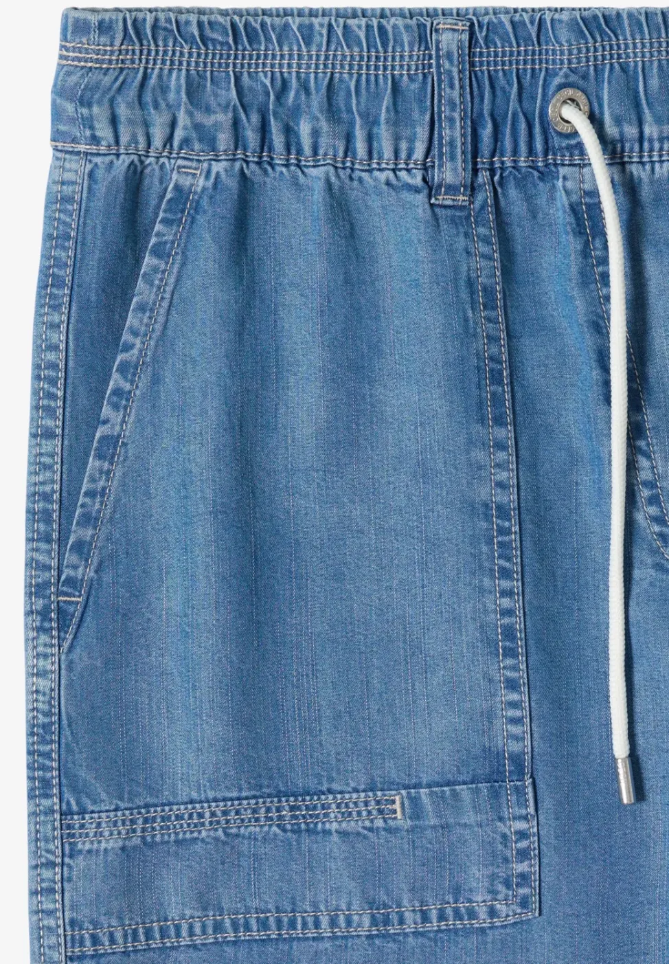 High Waist broek met wijde pijpen in Loose Fit
