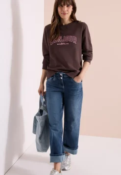 High Waist jeans met wijde pijpen in Slim Fit