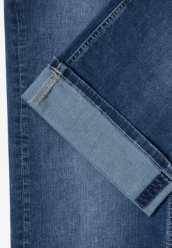 High Waist jeans met wijde pijpen in Slim Fit