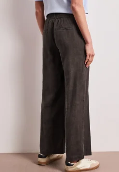 High Waist linnen broek met Wide Legs