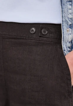 High Waist linnen broek met Wide Legs