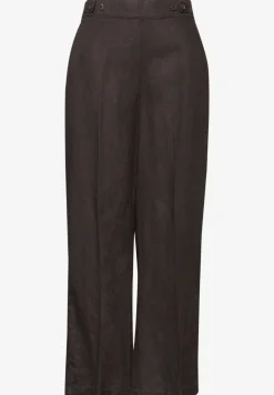 High Waist linnen broek met Wide Legs