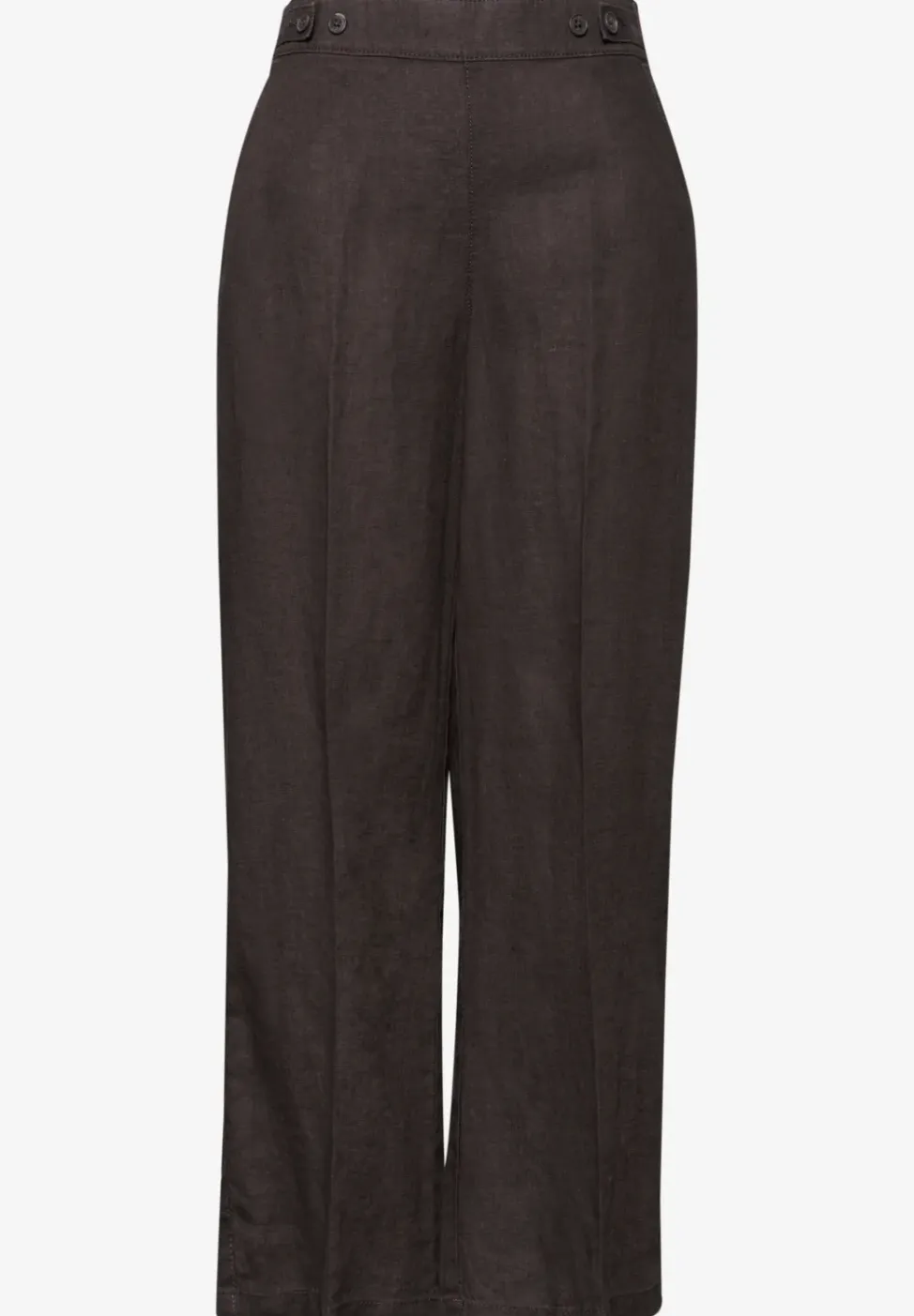 High Waist linnen broek met Wide Legs