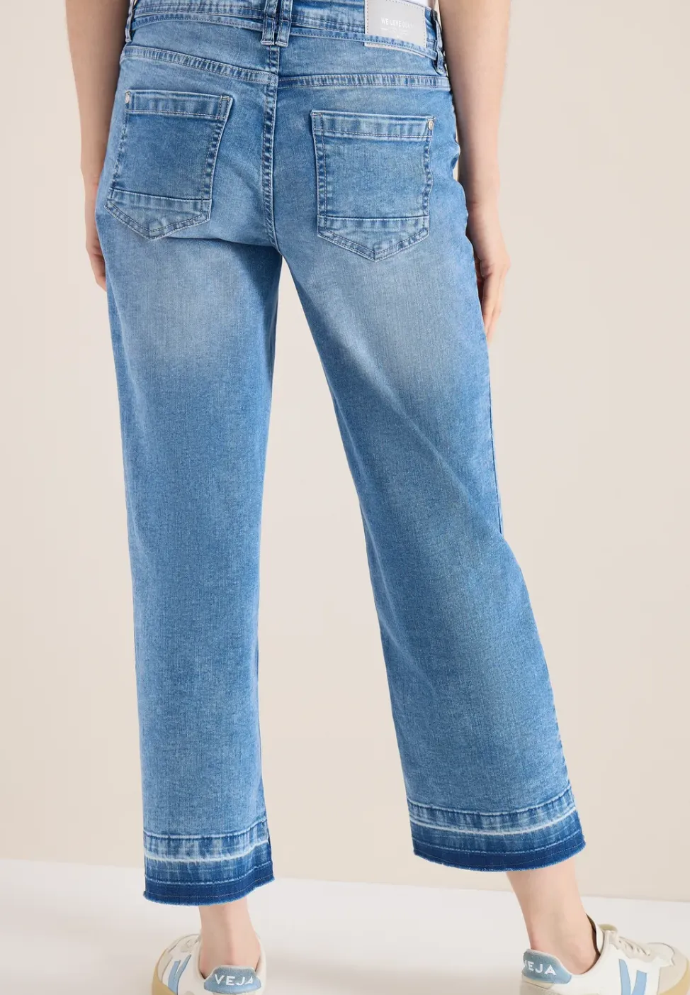 High Waist straight leg jeans met Loose Fit