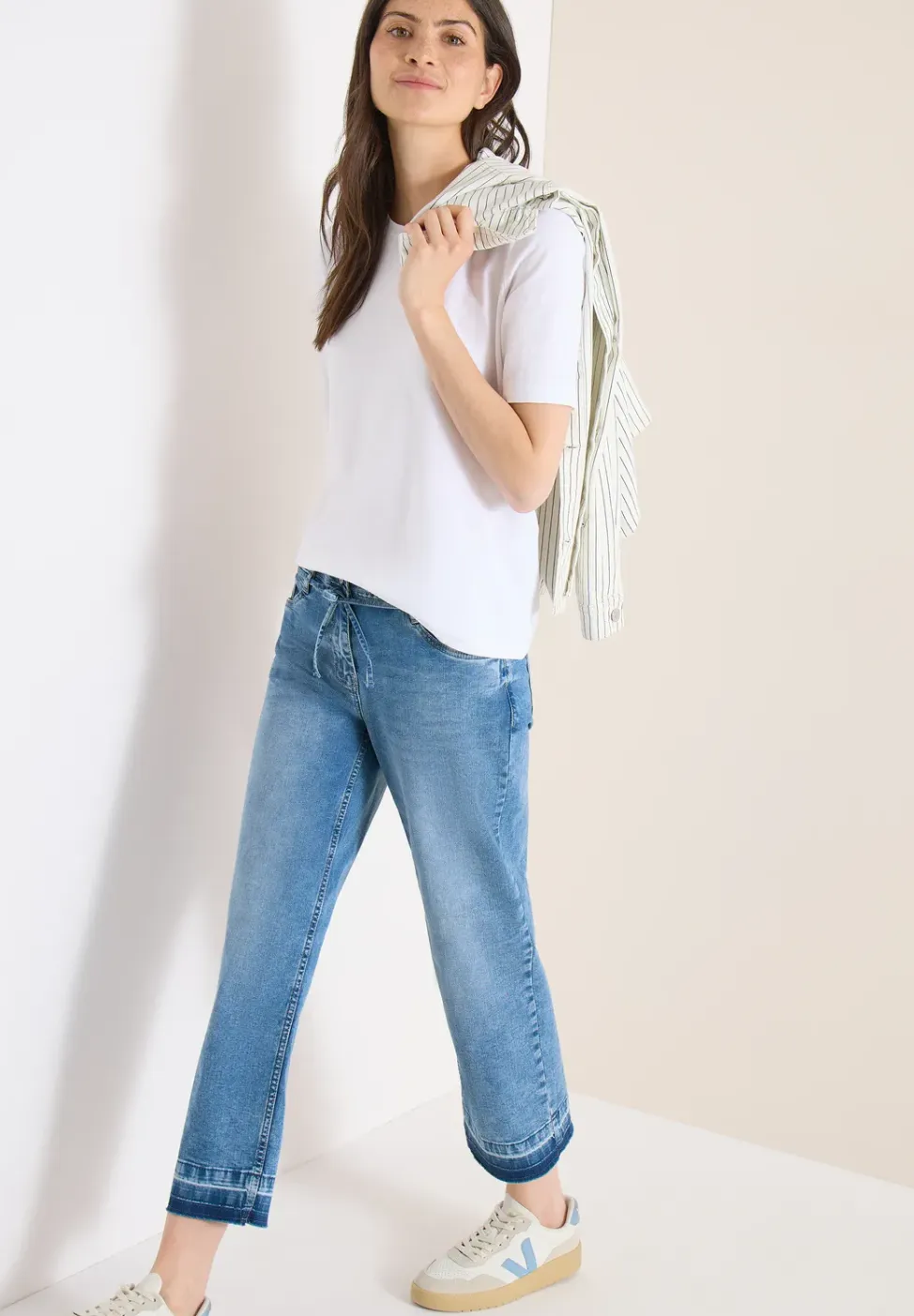 High Waist straight leg jeans met Loose Fit