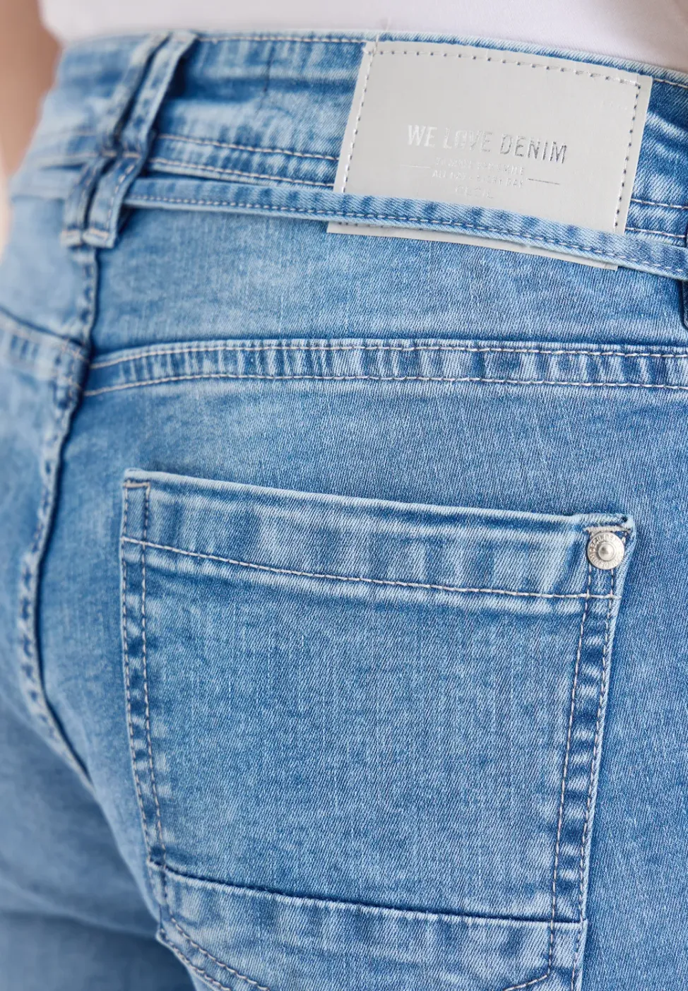 High Waist straight leg jeans met Loose Fit