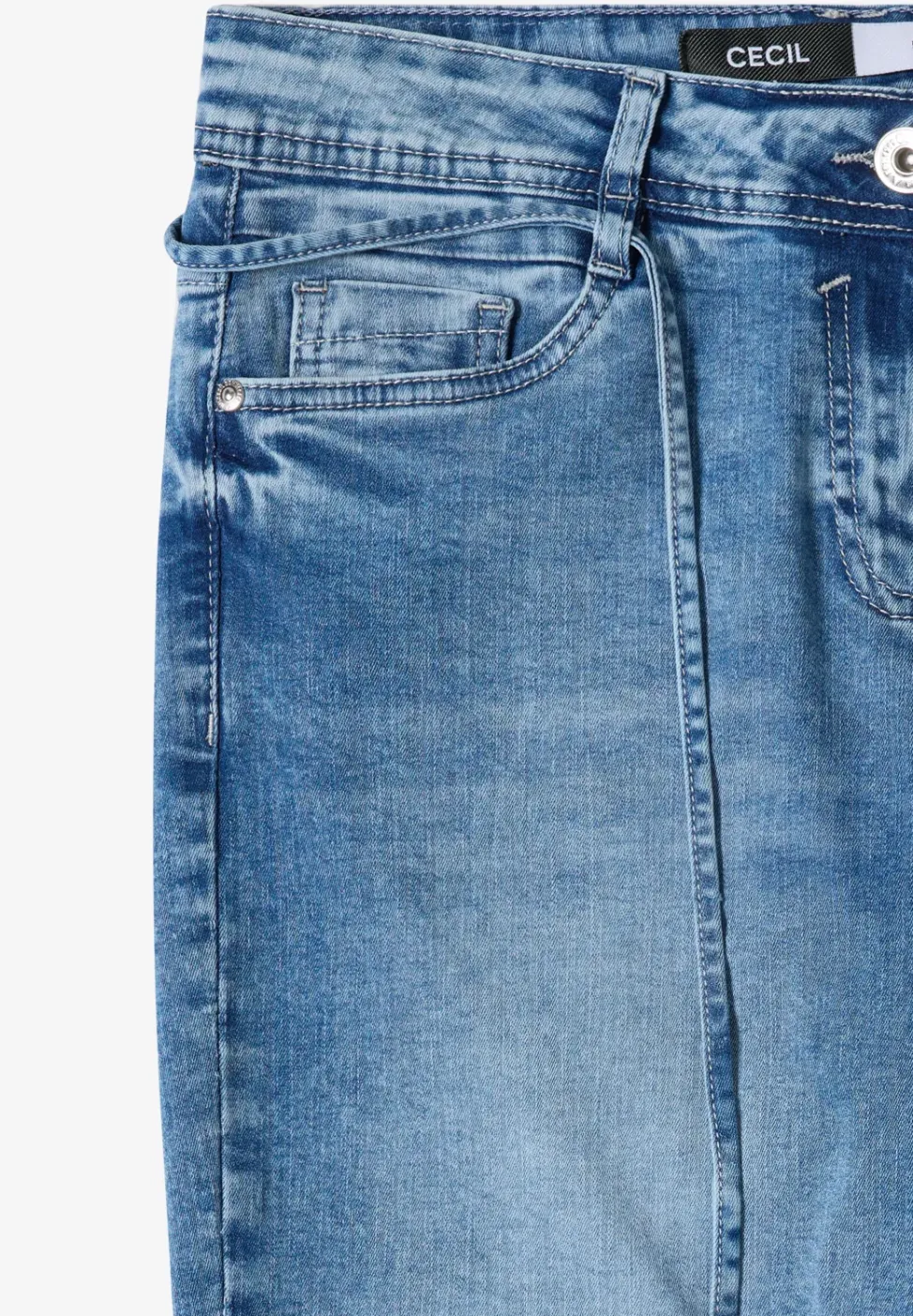 High Waist straight leg jeans met Loose Fit
