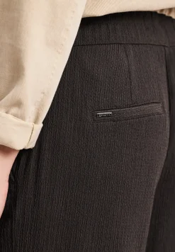 High Waist broek met wijde pijpen in casual pasvorm