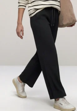 High Waist broek met wijde pijpen in casual pasvorm
