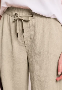 High Waist broek met wijde pijpen in casual pasvorm