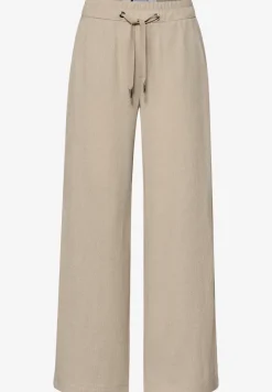 High Waist broek met wijde pijpen in casual pasvorm