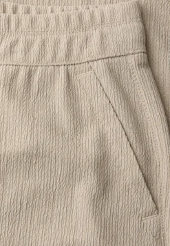 High Waist broek met wijde pijpen in casual pasvorm
