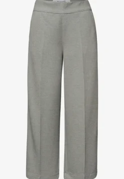 High Waist broek met wijde pijpen in casual pasvorm