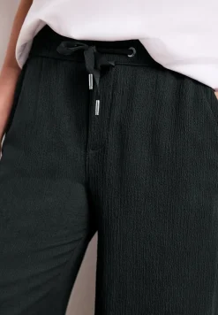High Waist broek met wijde pijpen in casual pasvorm