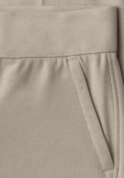 High Waist broek met wijde pijpen in casual pasvorm