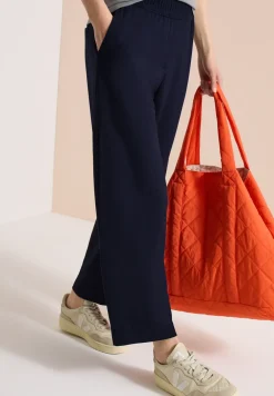 High Waist broek met wijde pijpen in Loose Fit