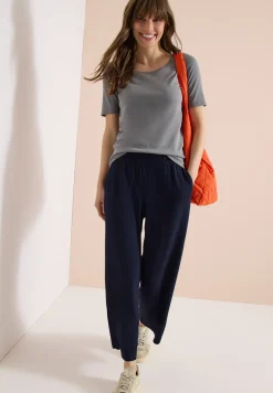 High Waist broek met wijde pijpen in Loose Fit