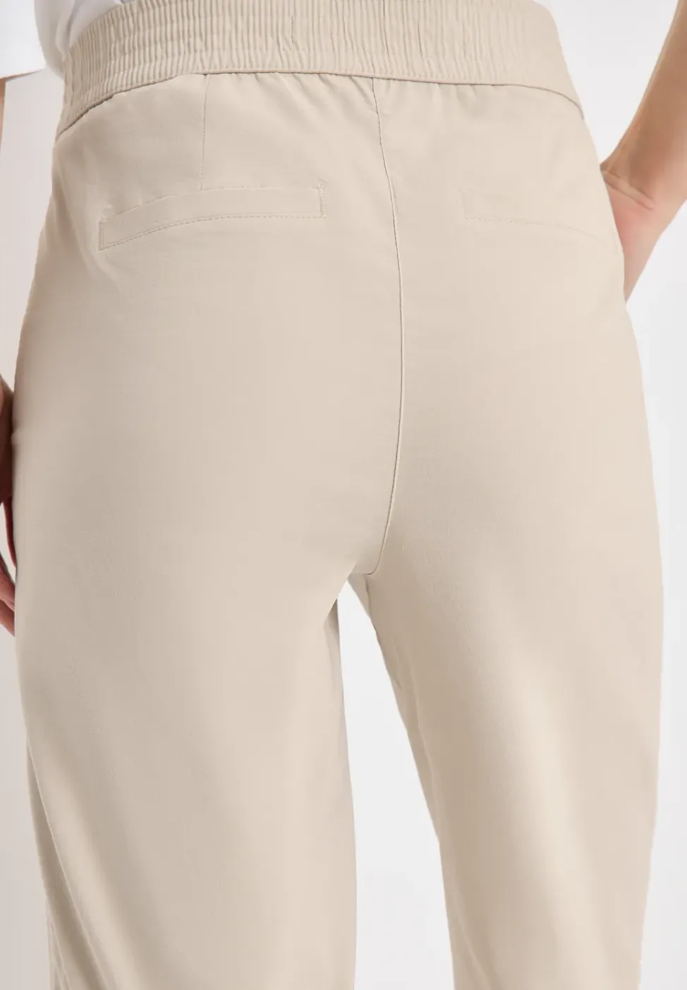 High Waist broek met wijde pijpen in Loose Fit