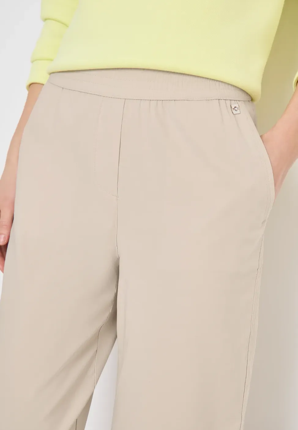 High Waist broek met wijde pijpen in Loose Fit