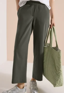 High Waist broek met wijde pijpen in Loose Fit