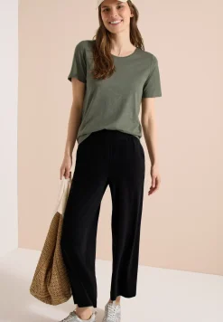 High Waist broek met wijde pijpen in Loose Fit