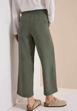 High Waist broek met wijde pijpen in Loose Fit