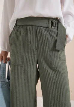 High Waist broek met wijde pijpen in Loose Fit