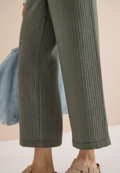 High Waist broek met wijde pijpen in Loose Fit