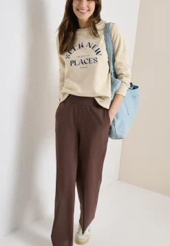 High Waist broek met wijde pijpen in Loose Fit