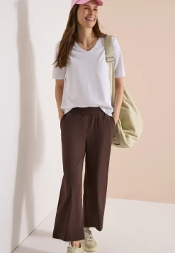 High Waist broek met wijde pijpen in Loose Fit