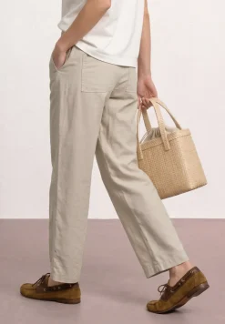 High Waist broek met wijde pijpen in Loose Fit