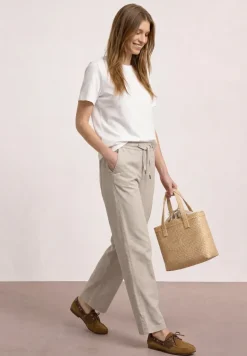 High Waist broek met wijde pijpen in Loose Fit