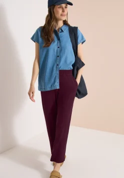 High Waist broek met wijde pijpen in Loose Fit