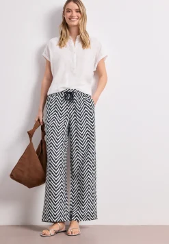 High Waist broek met wijde pijpen in Loose Fit