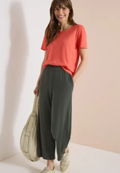 High Waist broek met wijde pijpen in Loose Fit