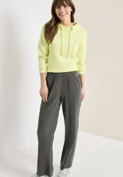 High Waist broek met wijde pijpen in Loose Fit