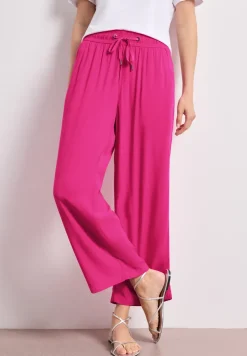 High Waist broek met wijde pijpen in Loose Fit