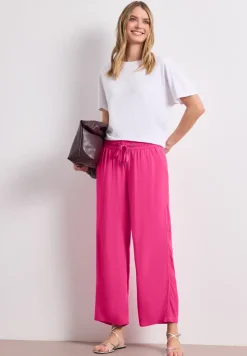 High Waist broek met wijde pijpen in Loose Fit