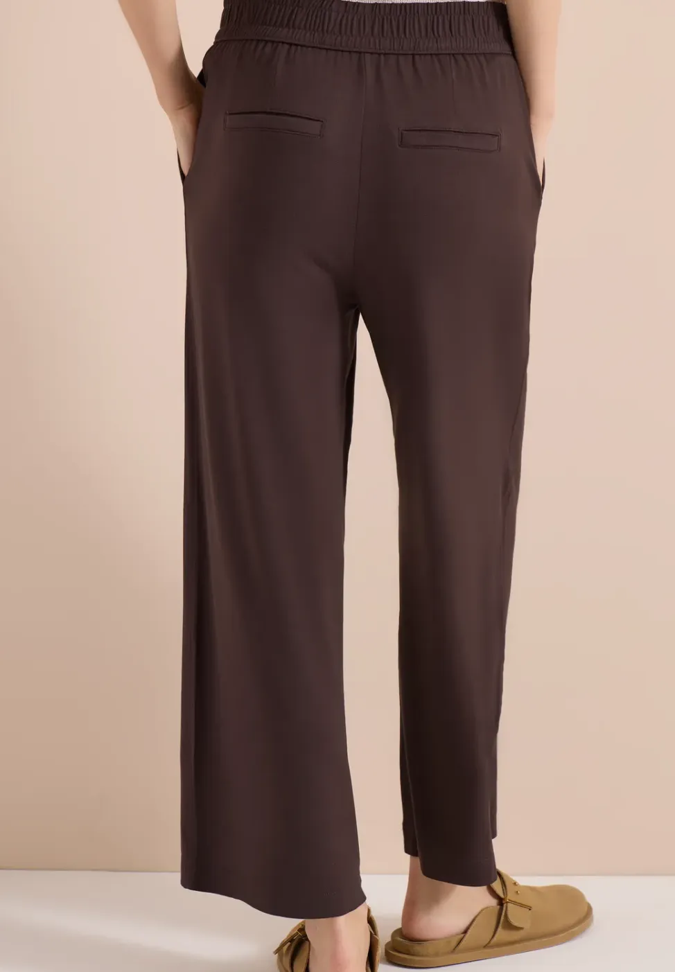 High Waist broek met wijde pijpen in Loose Fit